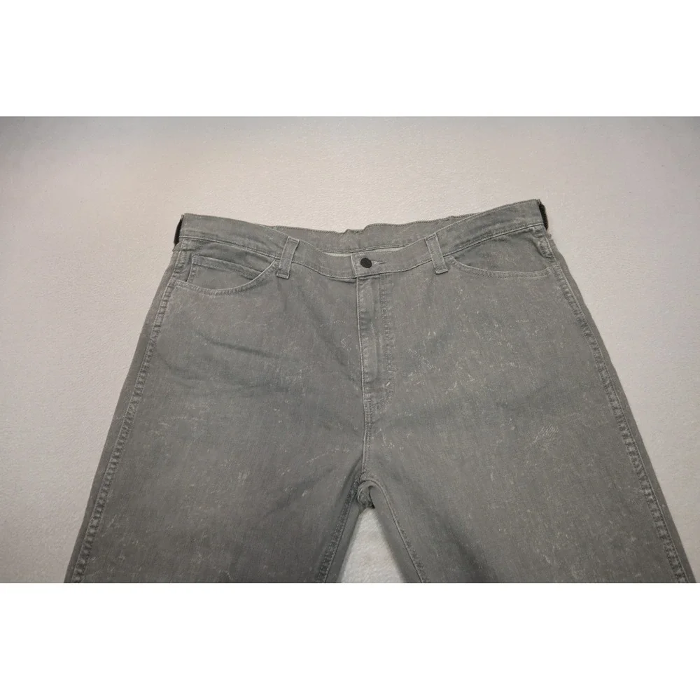 Levis 541 Athletic Taper Mens 42x30 Grey Acid Wash Stretch Jeans Excellent